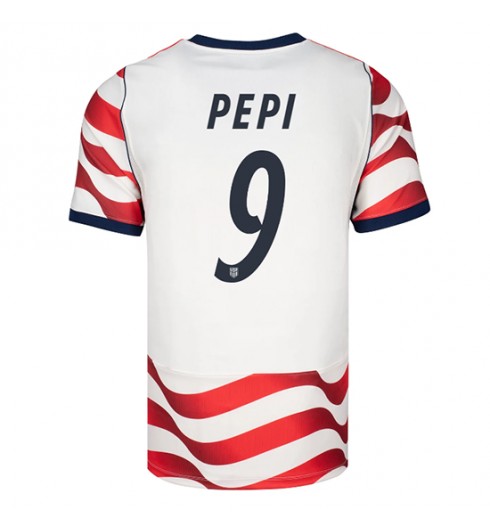 Spojené státy Ricardo Pepi #9 Domácí Dres MS 2026 Krátký Rukáv Spojené státy Ricardo Pepi #9 Domácí Dres MS 2026 Krátký Rukáv